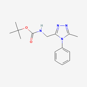 molecular formula C15H20N4O2 B1425031 tert-butyl [(5-methyl-4-phenyl-4H-1,2,4-triazol-3-yl)methyl]carbamate CAS No. 1283108-06-4