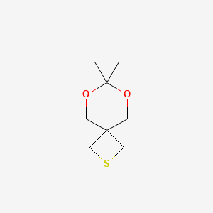 molecular formula C8H14O2S B1425032 7,7-Dimethyl-6,8-dioxa-2-thiaspiro[3.5]nonane CAS No. 156720-48-8