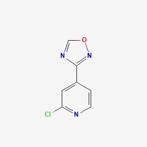 molecular formula C7H4ClN3O B1425033 2-Chloro-4-(1,2,4-oxadiazol-3-yl)pyridine CAS No. 1268334-96-8