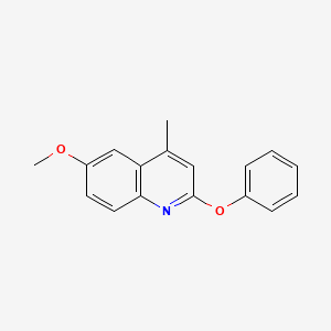molecular formula C17H15NO2 B14250335 6-Methoxy-4-methyl-2-phenoxyquinoline CAS No. 359784-21-7