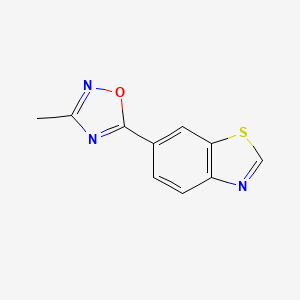 molecular formula C10H7N3OS B1425037 6-(3-Methyl-1,2,4-oxadiazol-5-yl)-1,3-benzothiazole CAS No. 1283109-53-4