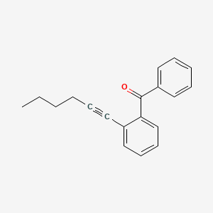 molecular formula C19H18O B14250374 Methanone, [2-(1-hexynyl)phenyl]phenyl- CAS No. 245122-59-2
