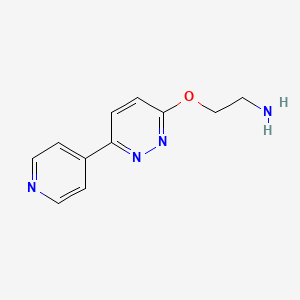 B1425044 (2-[(6-Pyridin-4-ylpyridazin-3-YL)oxy]ethyl)amine CAS No. 1283108-07-5