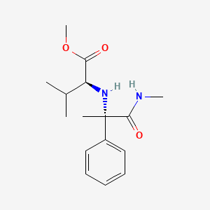 molecular formula C16H24N2O3 B14250447 Methyl N-[(2S)-1-(methylamino)-1-oxo-2-phenylpropan-2-yl]-L-valinate CAS No. 206069-14-9