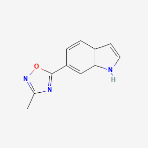 molecular formula C11H9N3O B1425045 6-(3-methyl-1,2,4-oxadiazol-5-yl)-1H-indole CAS No. 1283108-47-3