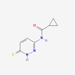molecular formula C8H9N3OS B1425047 N-(6-mercaptopyridazin-3-yl)cyclopropanecarboxamide CAS No. 1286707-14-9