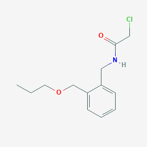 molecular formula C13H18ClNO2 B1425049 2-氯-N-{[2-(丙氧基甲基)苯基]甲基}乙酰胺 CAS No. 1311314-75-6