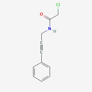 molecular formula C11H10ClNO B1425050 2-chloro-N-(3-phenylprop-2-yn-1-yl)acetamide CAS No. 1311316-17-2
