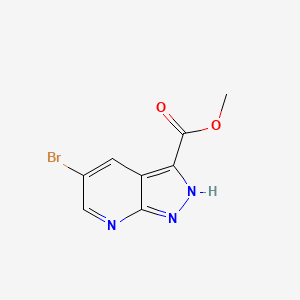 molecular formula C8H6BrN3O2 B1425052 Methyl 5-bromo-1H-pyrazolo[3,4-b]pyridine-3-carboxylate CAS No. 916325-84-3