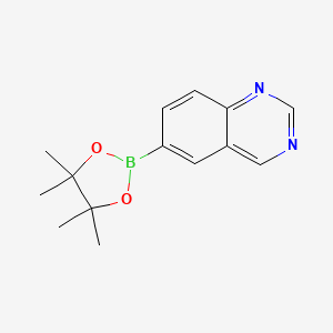 molecular formula C14H17BN2O2 B1425053 6-(4,4,5,5-四甲基-1,3,2-二氧杂硼环-2-基)喹唑啉 CAS No. 1375301-92-0