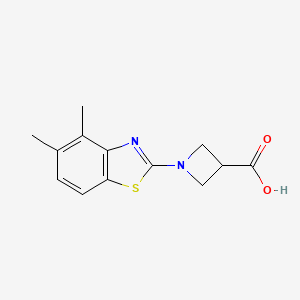 molecular formula C13H14N2O2S B1425054 1-(4,5-Dimethyl-1,3-benzothiazol-2-yl)azetidine-3-carboxylic acid CAS No. 1283108-31-5