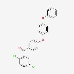 molecular formula C25H16Cl2O3 B14250564 2,5-Dichloro-4'-(4-phenoxyphenoxy)-benzophenone CAS No. 463954-50-9