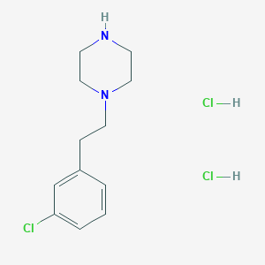 molecular formula C12H19Cl3N2 B1425057 1-[2-(3-氯苯基)乙基]哌嗪二盐酸盐 CAS No. 113240-38-3
