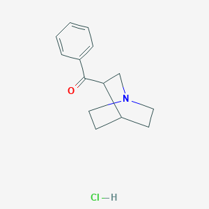 molecular formula C14H18ClNO B1425059 Phenyl(quinuclidin-3-yl)methanone hydrochloride CAS No. 1216872-91-1