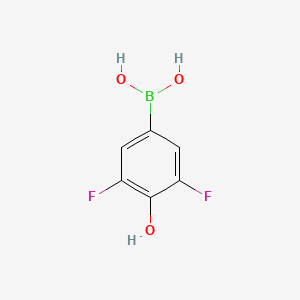 molecular formula C6H5BF2O3 B1425060 3,5-Difluoro-4-hydroxyphenylboronic acid CAS No. 1132666-81-9
