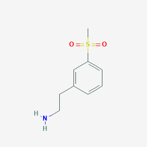 molecular formula C9H13NO2S B1425061 2-[3-(Methylsulfonyl)phenyl]ethylamine CAS No. 933696-63-0