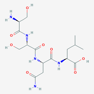 molecular formula C16H29N5O8 B14250626 L-Seryl-L-seryl-L-asparaginyl-L-leucine CAS No. 309258-11-5