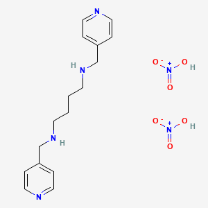 molecular formula C16H24N6O6 B14250638 N,N'-bis(pyridin-4-ylmethyl)butane-1,4-diamine;nitric acid CAS No. 185335-09-5