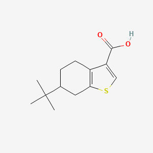molecular formula C13H18O2S B1425064 6-tert-butyl-4,5,6,7-tetrahydro-1-benzothiophene-3-carboxylicacid CAS No. 1082602-24-1