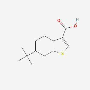 molecular formula C13H18O2S B1425064 6-(叔丁基)-4,5,6,7-四氢苯并[b]噻吩-3-羧酸 CAS No. 1082602-24-1