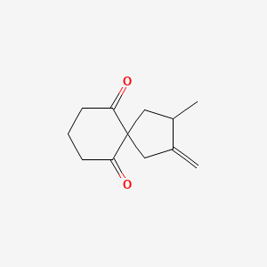 molecular formula C12H16O2 B14250647 Spiro[4.5]decane-6,10-dione, 2-methyl-3-methylene- CAS No. 223399-26-6