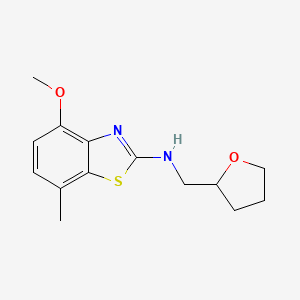 molecular formula C14H18N2O2S B1425073 4-methoxy-7-methyl-N-((tetrahydrofuran-2-yl)methyl)benzo[d]thiazol-2-amine CAS No. 1251614-48-8