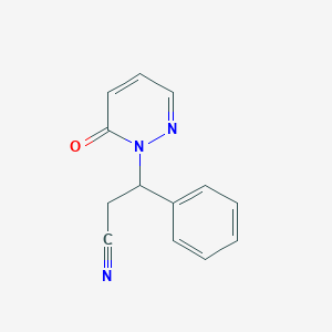 molecular formula C13H11N3O B1425079 3-(6-oxopyridazin-1(6H)-yl)-3-phenylpropanenitrile CAS No. 1286726-67-7