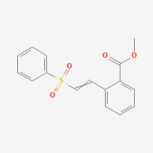 molecular formula C16H14O4S B14250818 Methyl 2-[2-(benzenesulfonyl)ethenyl]benzoate CAS No. 396715-69-8