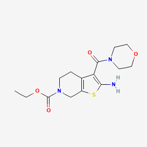 molecular formula C15H21N3O4S B1425082 2-氨基-3-(吗啉-4-羰基)-4,7-二氢噻吩并[2,3-c]吡啶-6(5H)-羧酸乙酯 CAS No. 1251614-22-8