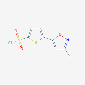 molecular formula C8H6ClNO3S2 B1425084 5-(3-甲基-5-异噁唑基)-2-噻吩磺酰氯 CAS No. 1282218-14-7