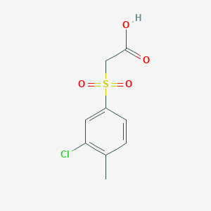 molecular formula C9H9ClO4S B14250847 (3-Chloro-4-methylbenzene-1-sulfonyl)acetic acid CAS No. 397862-78-1