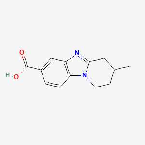 molecular formula C13H14N2O2 B1425085 3-Methyl-1,2,3,4-tetrahydropyrido[1,2-a]benzimidazole-7-carboxylic acid CAS No. 1285615-35-1