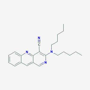 molecular formula C23H28N4 B14250851 3-(Dipentylamino)benzo[b][1,6]naphthyridine-4-carbonitrile CAS No. 506429-62-5