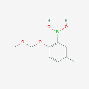 molecular formula C9H13BO4 B1425086 2-(Methoxymethoxy)-5-methylphenylboronic acid CAS No. 478685-71-1