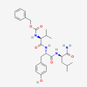 molecular formula C28H38N4O6 B14250862 N-[(Benzyloxy)carbonyl]-L-valyl-L-tyrosyl-D-leucinamide CAS No. 185461-37-4