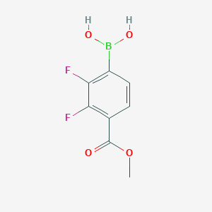 molecular formula C8H7BF2O4 B1425087 2,3-二氟-4-(甲氧羰基)苯硼酸 CAS No. 1402238-29-2