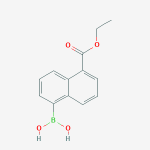 molecular formula C13H13BO4 B1425088 5-(Ethoxycarbonyl)naphthalene-1-boronic acid CAS No. 1394900-71-0