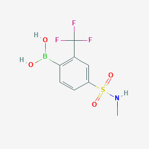 molecular formula C8H9BF3NO4S B1425089 4-(N-Methylsulfamoyl)-2-trifluoromethylphenylboronic acid CAS No. 1402238-37-2