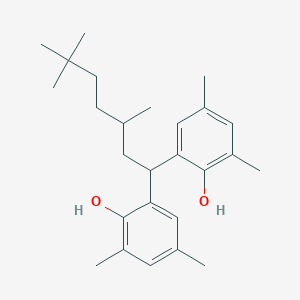 molecular formula C26H38O2 B14250896 Phenol, 2,2'-(3,6,6-trimethylheptylidene)bis[4,6-dimethyl- CAS No. 352708-25-9
