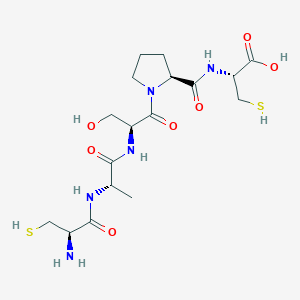 molecular formula C17H29N5O7S2 B14250947 L-Cysteinyl-L-alanyl-L-seryl-L-prolyl-L-cysteine CAS No. 375818-56-7
