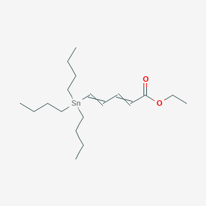 molecular formula C19H36O2Sn B14250960 Ethyl 5-(tributylstannyl)penta-2,4-dienoate CAS No. 186895-64-7