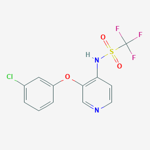 molecular formula C12H8ClF3N2O3S B14250978 N-[3-(3-chlorophenoxy)-4-pyridinyl]trifluoromethanesulfonamide CAS No. 509076-58-8