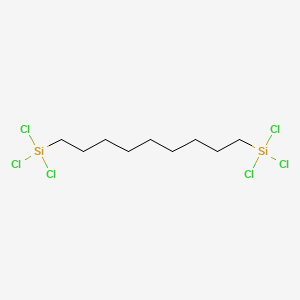 molecular formula C9H18Cl6Si2 B14250993 Silane, 1,9-nonanediylbis[trichloro- CAS No. 211987-65-4