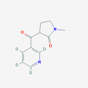 molecular formula C11H12N2O2 B142510 1-Methyl-3-(2,4,5,6-tetradeuteriopyridine-3-carbonyl)pyrrolidin-2-one CAS No. 764661-22-5