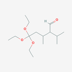 molecular formula C15H30O4 B14251013 5,5,5-Triethoxy-3-methyl-2-(propan-2-yl)pentanal CAS No. 185564-44-7