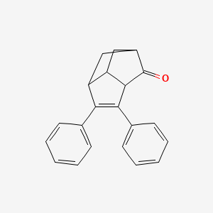 molecular formula C21H18O B14251045 2,3-Diphenyl-3a,5,6,6a-tetrahydro-1,5-methanopentalen-4(1H)-one CAS No. 188848-91-1