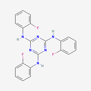 molecular formula C21H15F3N6 B14251047 N~2~,N~4~,N~6~-Tris(2-fluorophenyl)-1,3,5-triazine-2,4,6-triamine CAS No. 388575-73-3