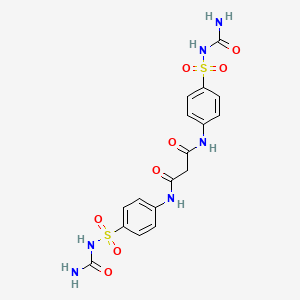 molecular formula C17H18N6O8S2 B14251050 N~1~,N~3~-Bis[4-(carbamoylsulfamoyl)phenyl]propanediamide CAS No. 405105-23-9