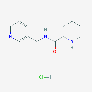 molecular formula C12H18ClN3O B1425107 N-(3-Pyridinylmethyl)-2-piperidinecarboxamide hydrochloride CAS No. 1236255-22-3