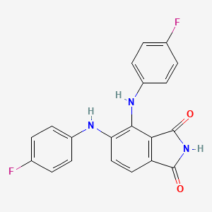 molecular formula C20H13F2N3O2 B14251074 4,5-Bis(4-fluoroanilino)-1H-isoindole-1,3(2H)-dione CAS No. 378223-57-5